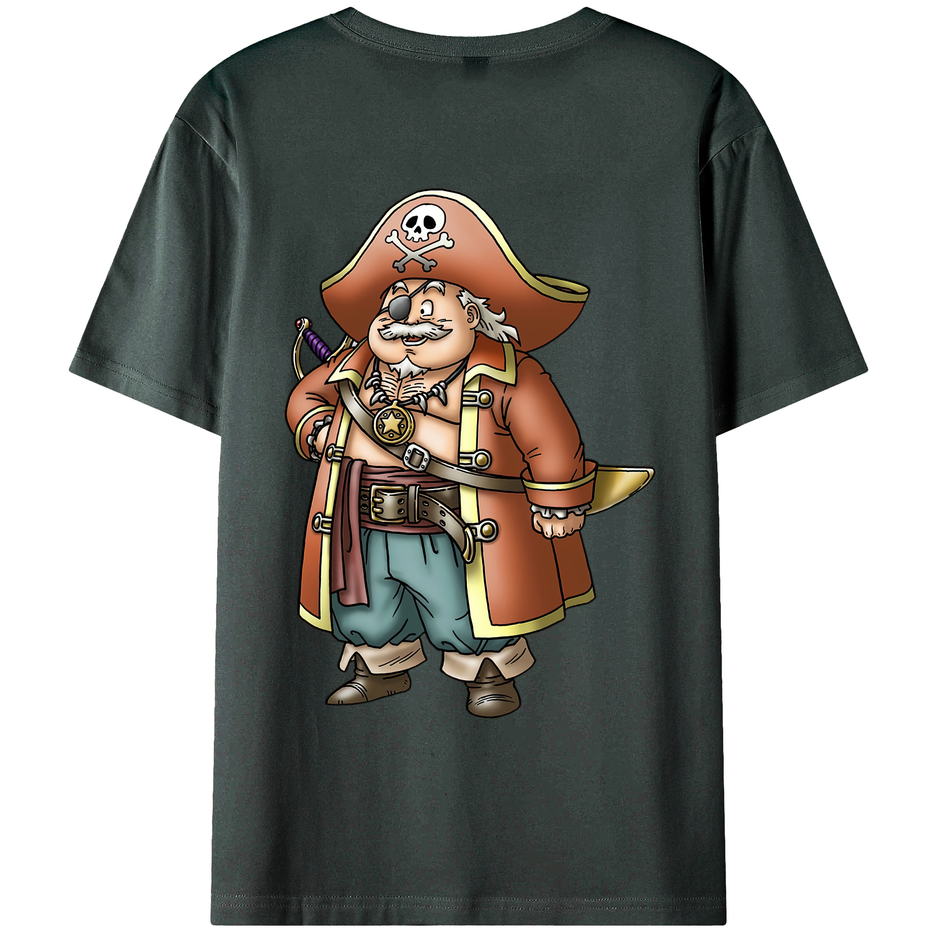 （画像用） ドラゴンクエスト Doragon Kuesuto Dragon Quest 綿100％ メンズ半袖Tシャツ（バックプリント） 通気性